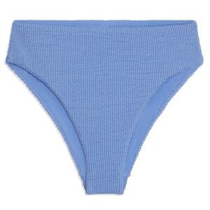 WeWoreWhat - Emily Spongie Seersucker Bikini Bottom in Blue Jean NWT